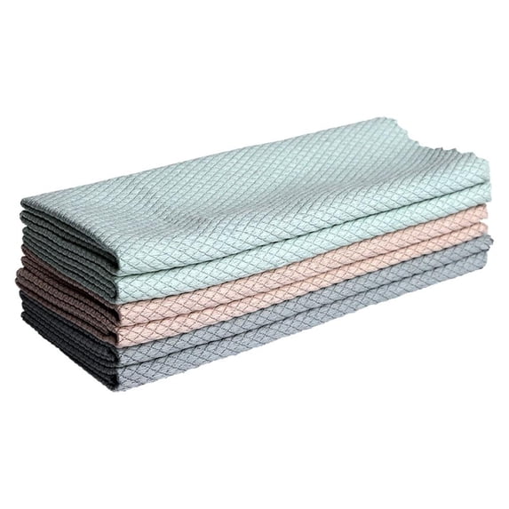 Easy Clean Fish Scale Microfiber Cleaning Cloth For Household Cleaning X9J0