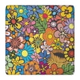 thumbnail image 1 of Easy Clean Floral Square Tablecloth with Elastic Edge, High-Quality Polyester with Waterproof Finish Designed for 36x36 Inch Tables, Protects Tables from Spills and Stains, 1 of 6