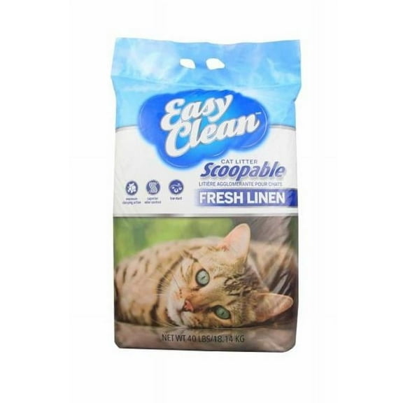 Easy Clean Fresh Linen Scent Scoopable Litter - 40 lbs