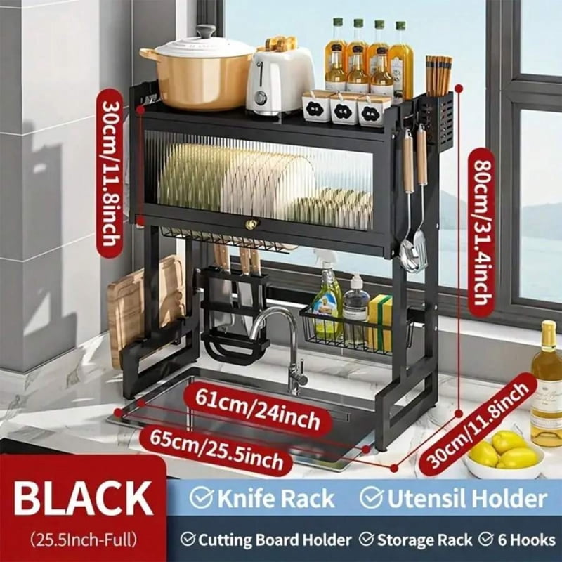 Easy to Clean and Maintain Space-Saving Over-The-Sink Dish Drying Rack ...