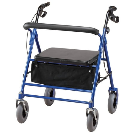 Easy Comforts Bariatric Rollator, Steel, 500 lb. Weight Capacity