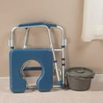 thumbnail image 1 of Easy Comforts Folding Commode with Padded Seat, Portable Toilet and Bedside Commode Chair, 1 of 4