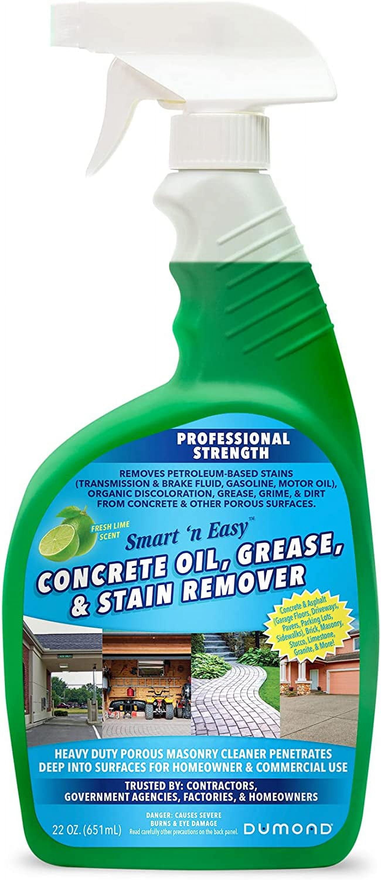 Easy Concrete Oil, Grease, & Stain Remover Cleans Grime, Dirt, & PetroleumBased Messes from