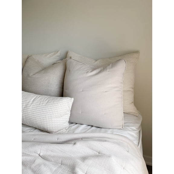 Easy Cotton Gauze Beige Euro Pillow Down / Beige