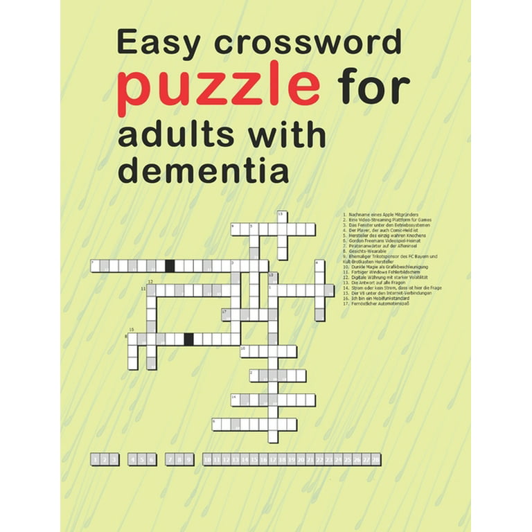 Fun and Relaxing Activities for Adults: Puzzles for People with Dementia  [Large-Print] (Easy Puzzles)