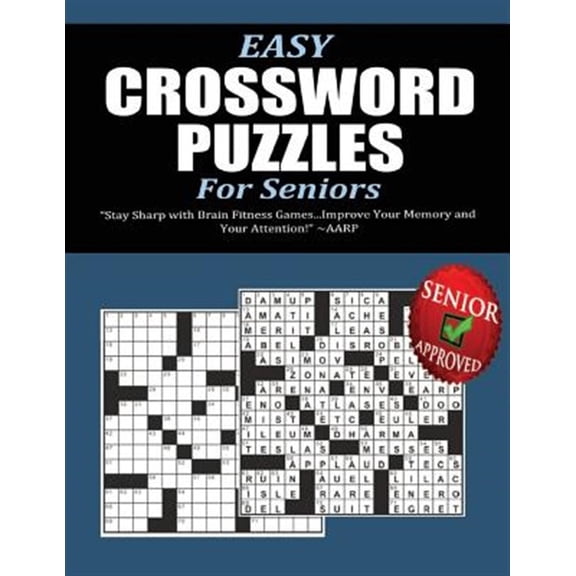 Easy Crossword Puzzles for Seniors (Paperback)