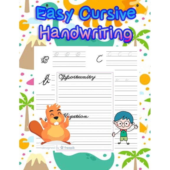Easy Cursive Handwriting: handwriting tracing workbook-handwriting practice paper for kids-handwriting practice sheets (Paperback)