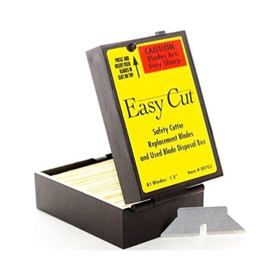 Easy Cut Safety Cutter Blades & Disposal Unit, Box of 81 Blades