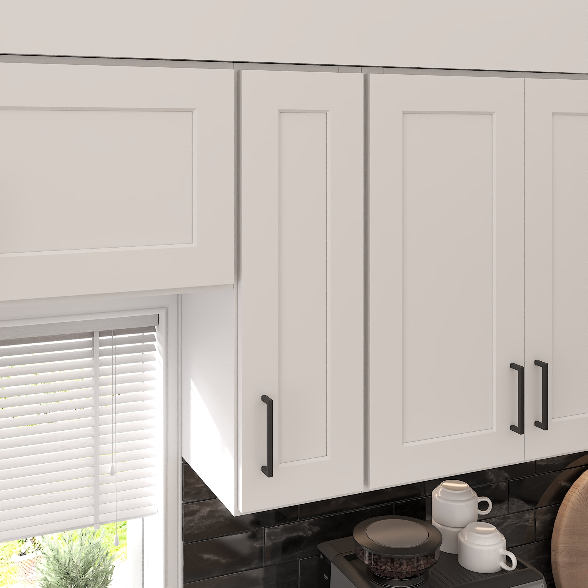 Furinno Shaker Wall Kitchen Cabinet, Ready to Assemble, 12 D x 9 W x 30 H, White