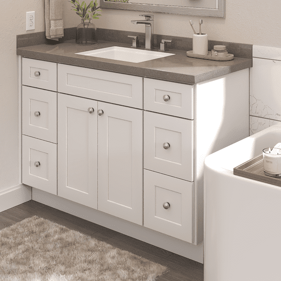 Furinno Shaker Bath Vanity Cabinet without Top , Ready to Assemble, 21 D x 24 W x 34.5 H, White