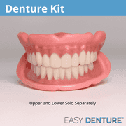 Easy Denture Boil and Bite Dentures Teeth Full Set, Acrylic Functional Denture, Medium/Large