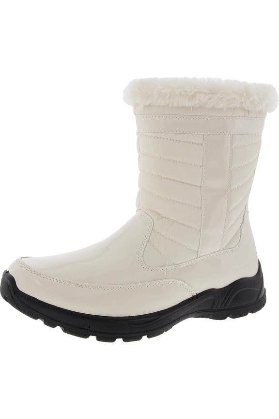 Frazer Waterproof Women's Boots Color: Winter White Patent Size: 8.5 WIDE
