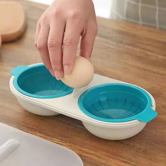 Easy Egg Cooker for Microwave - Two Cups, Kitchen for Cooking Eggs to Perfection
