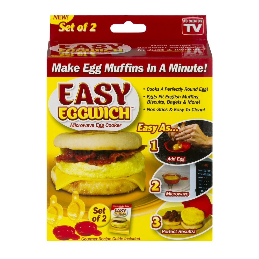 Set Of 2 Easy Eggwich Microwave Egg Cooker Egg Steamer Omelette Mold  Kitchen
