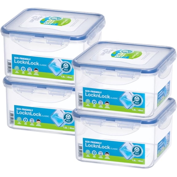 Easy Essentials Food Storage Container Set 4 Piece Clear