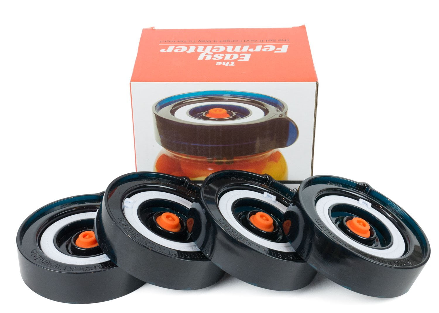 Easy Fermentation Lids for Wide Mouth Mason Jars 4 Waterless Airlock