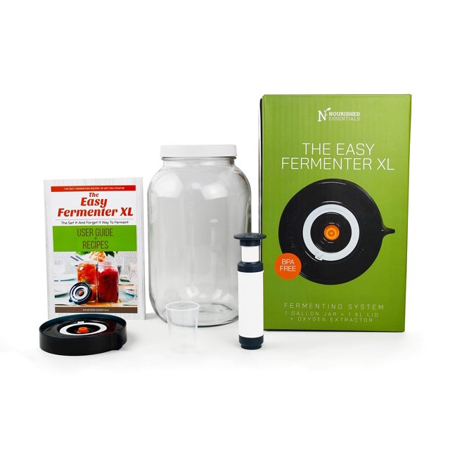 Easy Fermenter Xl Jars Lids 1 Gallon Jars With Fermenting Lids Make