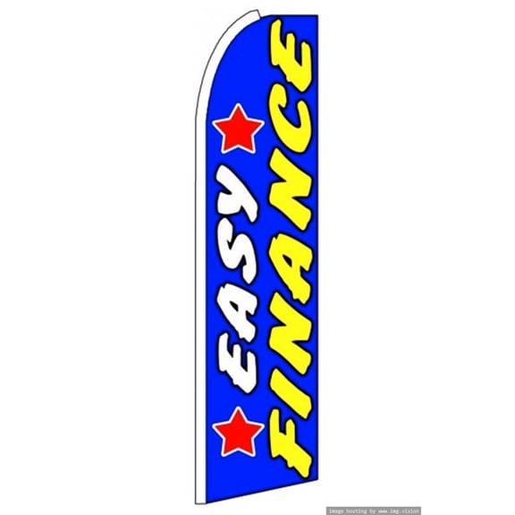 Easy Finance Swooper Flag (Hardware Not Included) |Advertisement /Business Flags | Feather Flag |