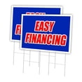 thumbnail image 1 of Easy Financing 2 Pack Of 24" x 36" Yard Sign & Stake | Advertise Your Business | Stake Included Image On Both Sides | Made in The USA, 1 of 3