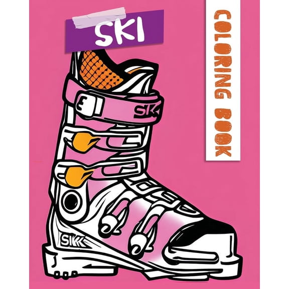 Easy Flow Coloring Book, Alpine Ski Art, (Paperback)