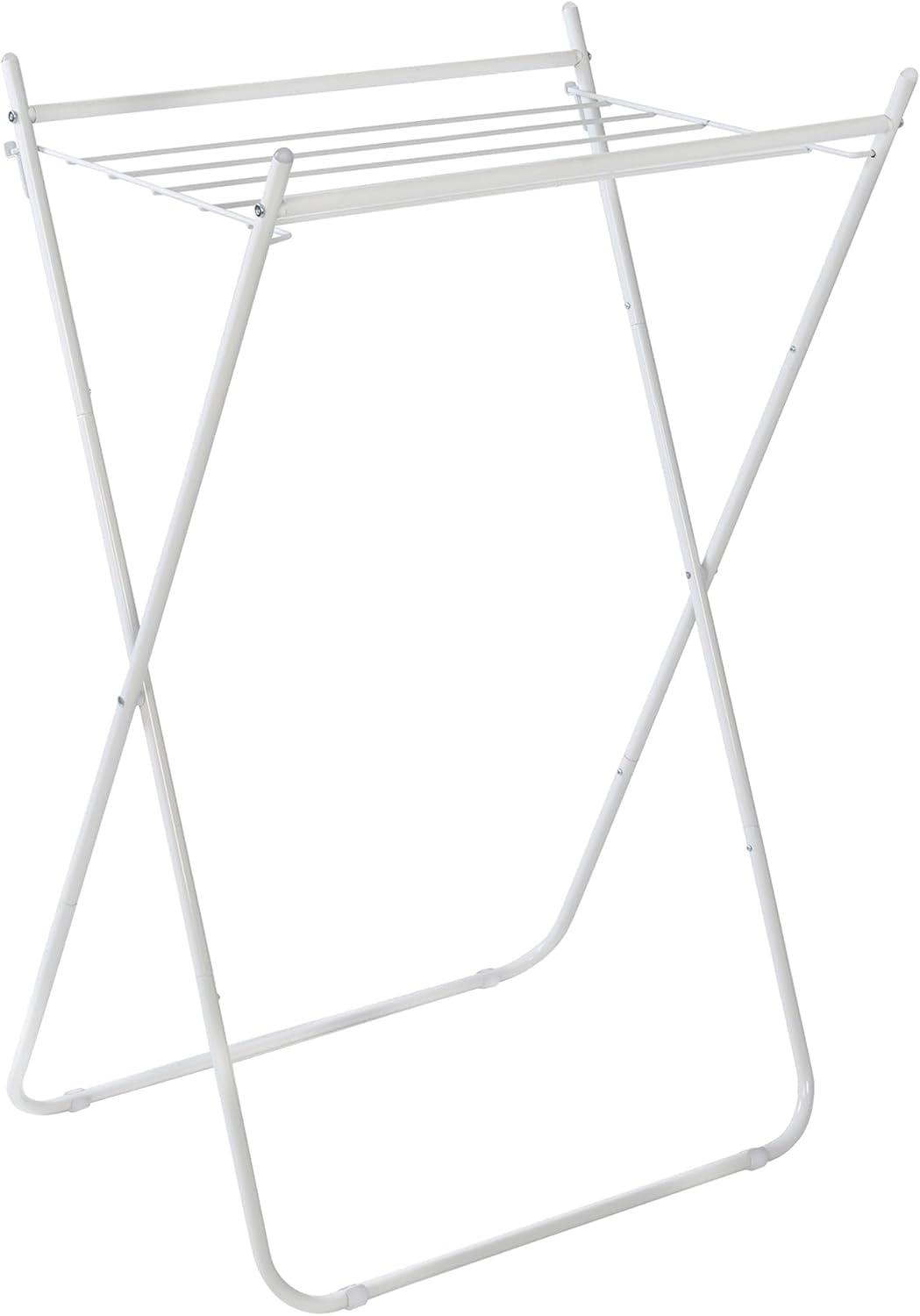 Steel Linen Rack Easy-Fold Collapsible Clothes Drying Rack – Sturdy Metal Laundry Rack ...