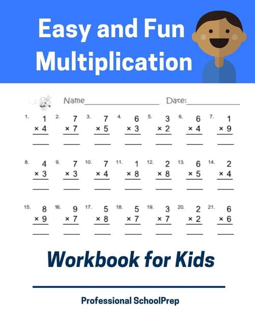 Easy and Fun Multiplication Workbook for Kids: Full set 5000 times ...