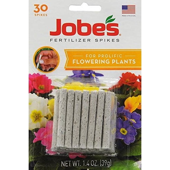 Easy Gardener Flowering Plant Fertilizer Spikes, Continuous Nutrient Supply 30 Count Pack