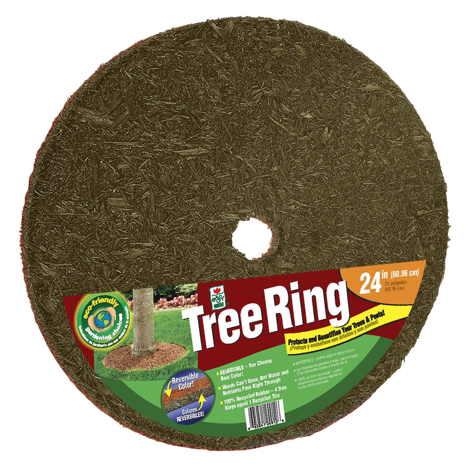 Tree Rind Red Mulch Perma Mulch TR24912-30 24-Inch Red and Brown Tree Ring - Walmart.com