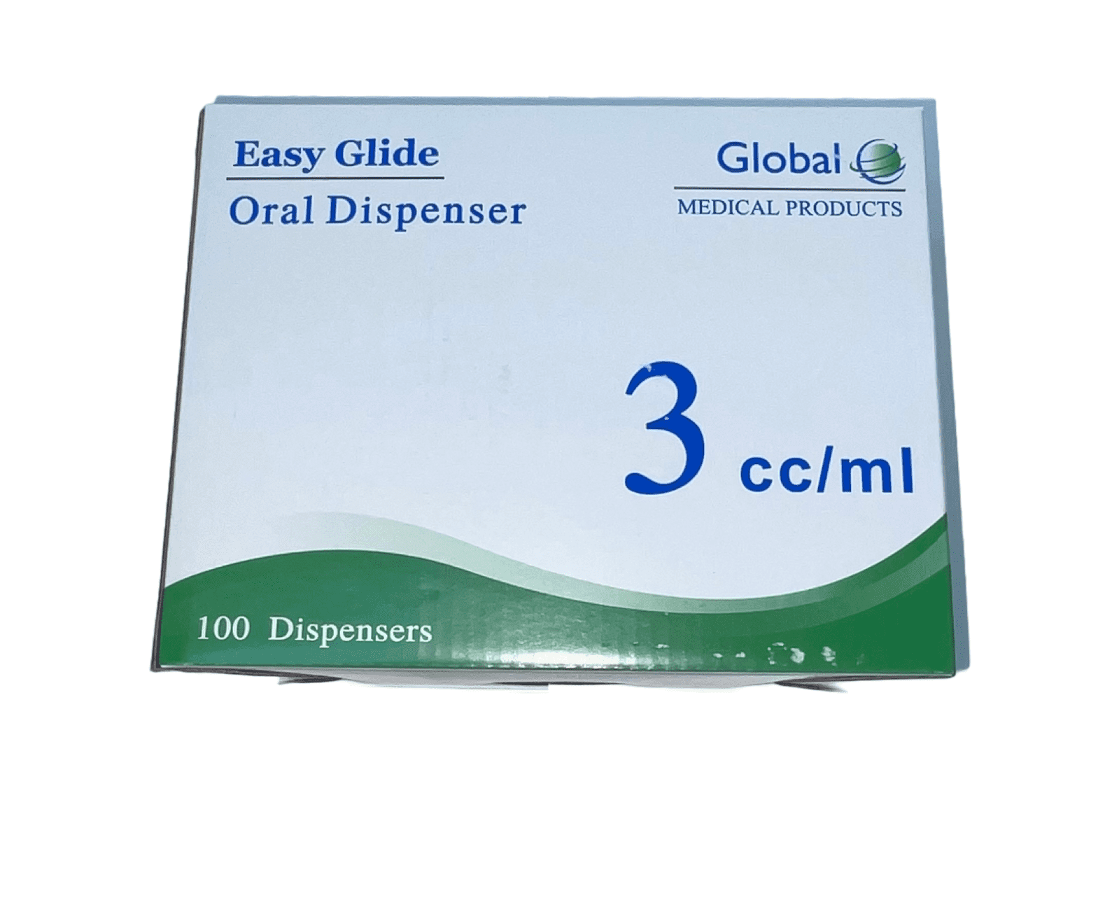 Easy Glide 3ml 3cc Oral Syringe, Sterile, Caps Included, Great for Oral Medicine and Home Care, 100 Pack