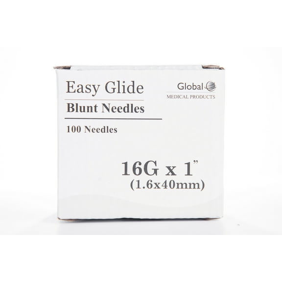 Easy Glide Unsterilized Blunt Tip Dispensing Needle with Luer Lock 16G x 1" - 100 Pack