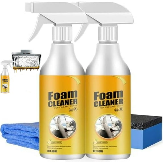 Easy Glow Magic Foam Cleaner - Easyglow Magic Foam Cleaner, All Purpose Cleaning Bubble Spray for Car and Kitchen (2 PCS)