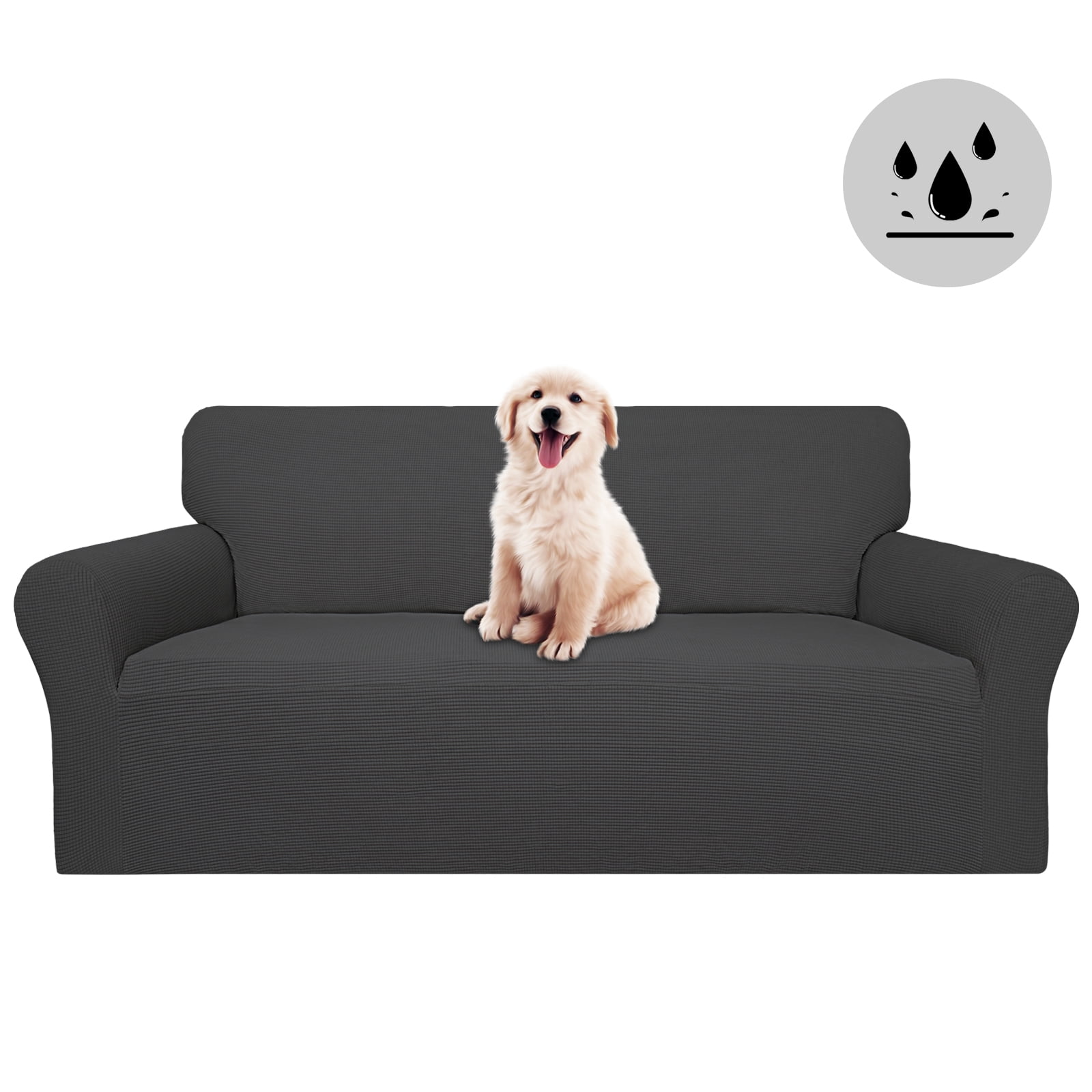 EasyGoing Waterproof Dark Gray Sofa Cover, Slipcover Furniture