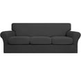 thumbnail image 1 of Easy-Going 4 Pieces Super Stretch couch cover, Sofa size, Gray (Slipcover Only), 1 of 7