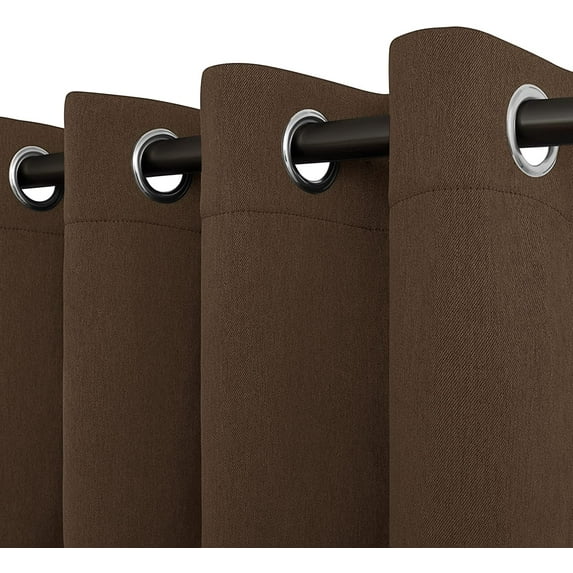 Easy-Going Blackout Curtains, Brown, 52 x 84 inch