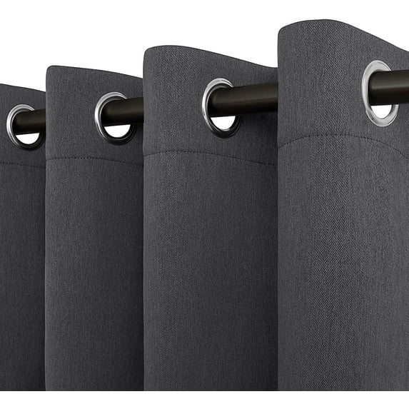 Easy-Going Blackout Curtains, Gray, 52 x 108 inch