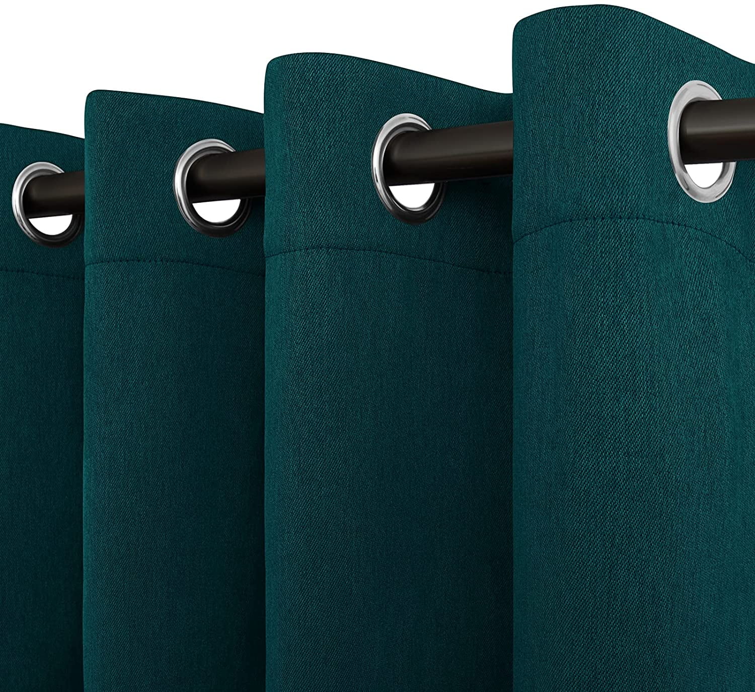 EasyGoing Blackout Curtains, Peacock Blue, 52 x 84 inch