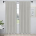 thumbnail image 1 of Easy-Going Blackout Room Darkening Rod Curtains, Greyish White, 42x84 in, 1 of 6