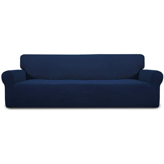 Easy-Going Jacquard Stretch Sofa Slipcover Non Slip Couch Cover, Oversized sofa, Navy