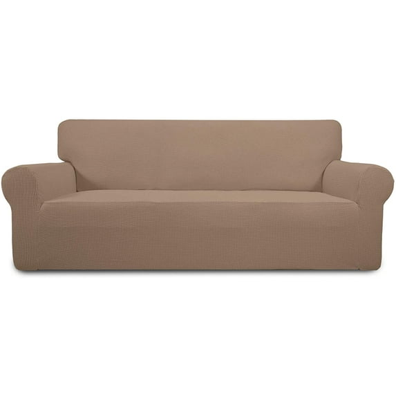 Easy-Going Jacquard Stretch Sofa Slipcover Non Slip Couch Cover, Sofa Size, Camel