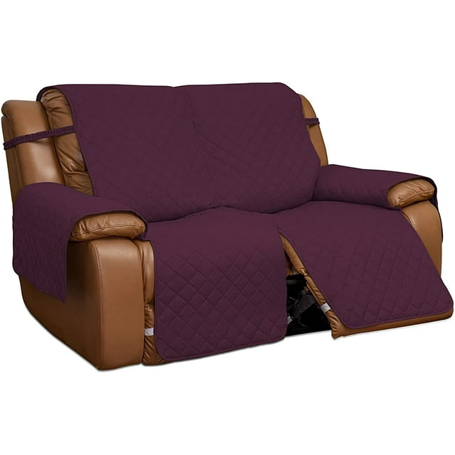 EasyGoing Loveseat Recliner Cover, Reversible Couch Cover for Double Recliner, Split Sofa Cover