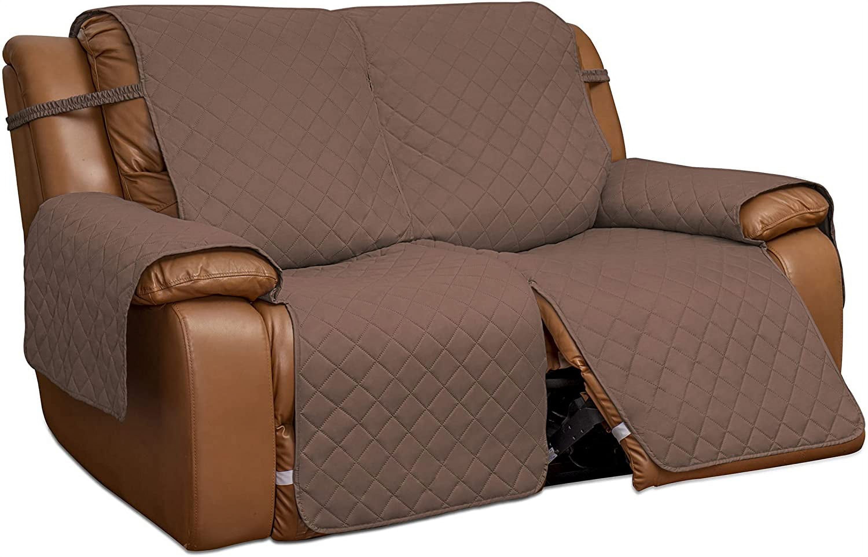 EasyGoing Loveseat Recliner Cover with Console, Reversible Couch Cover