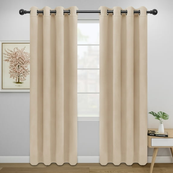 Easy-Going Luxury 2 Piece Solid Blackout, Room Darkening, Energy Efficient Curtains