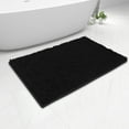 thumbnail image 1 of Easy-Going Luxury Chenille Shag Bath Rugs, Non Slip Bath Mat for Bathroom Floor, 18"x25", Black, 1 of 8