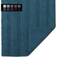 thumbnail image 1 of Easy-Going Luxury Chenille Striped Pattern Bath Mat, 20x32 in, Soft Plush Bath Rug, Absorbent Bathroom Rug, Non Slip Perfect Carpet Rugs for Shower, Bedroom, Front Door, Entryway (Turquoise Blue), 1 of 7