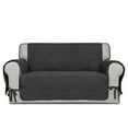 thumbnail image 1 of Easy-Going Micro Suede Sofa Slipcover Quilted Couch cover, Loveseat Size, Gray, 1 of 7