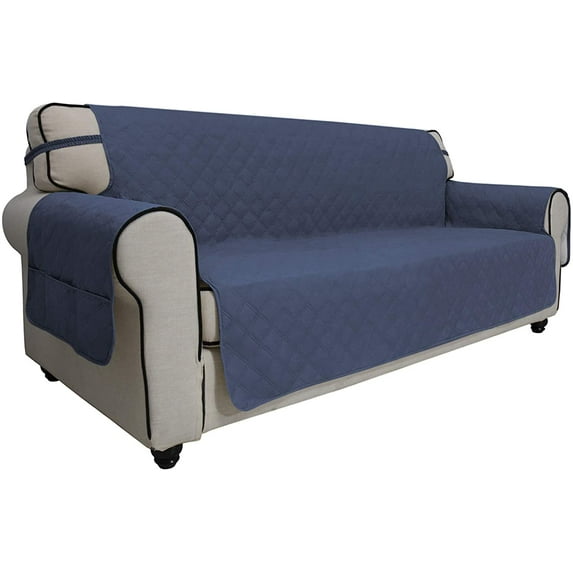 Easy-Going Non-Slip Sofa Slipcover Waterproof Couch Cover Pet Cover in Home, Oversized sofa, Navy