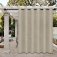 thumbnail image 1 of Easy-Going Outdoor Curtains for Patio Waterproof Cabana Grommet Curtain Panel, Beige, 100 x 120 inch, One Panel, 1 of 7