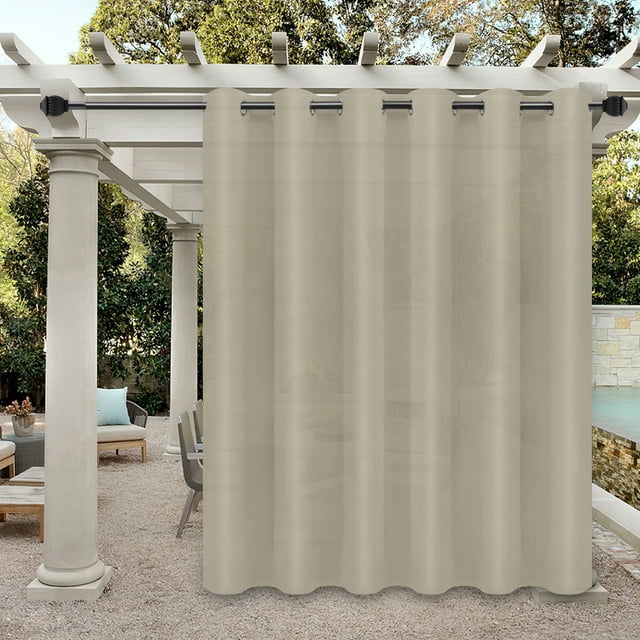 Easy-going Outdoor Curtains For Patio Waterproof Cabana Grommet Curtain 