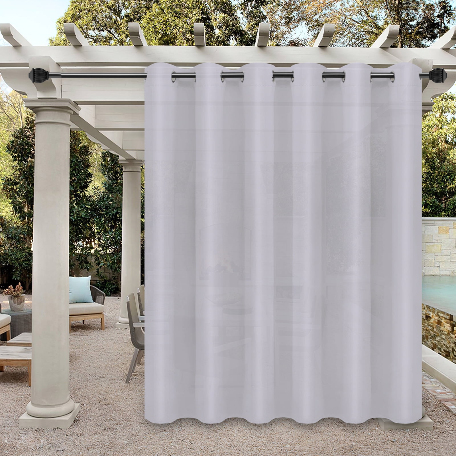 EasyGoing Outdoor Curtains for Patio Waterproof Cabana Grommet Curtain