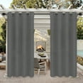 thumbnail image 1 of Easy-Going Outdoor Curtains for Patio Waterproof Cabana Grommet Curtain Panels, Gray, 52 x 120 inch, Set of 2, 1 of 7